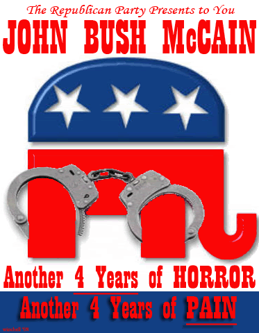 mccain, george bush, posters, republican, GOP