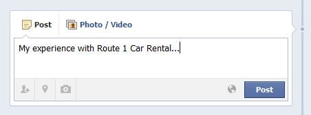 Facebook review Post your review on Route 1's facebook page
