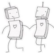 Robots Holding Hands Pictures, Images and Photos