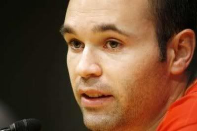 Andrés Iniesta will be out of action for six weeks