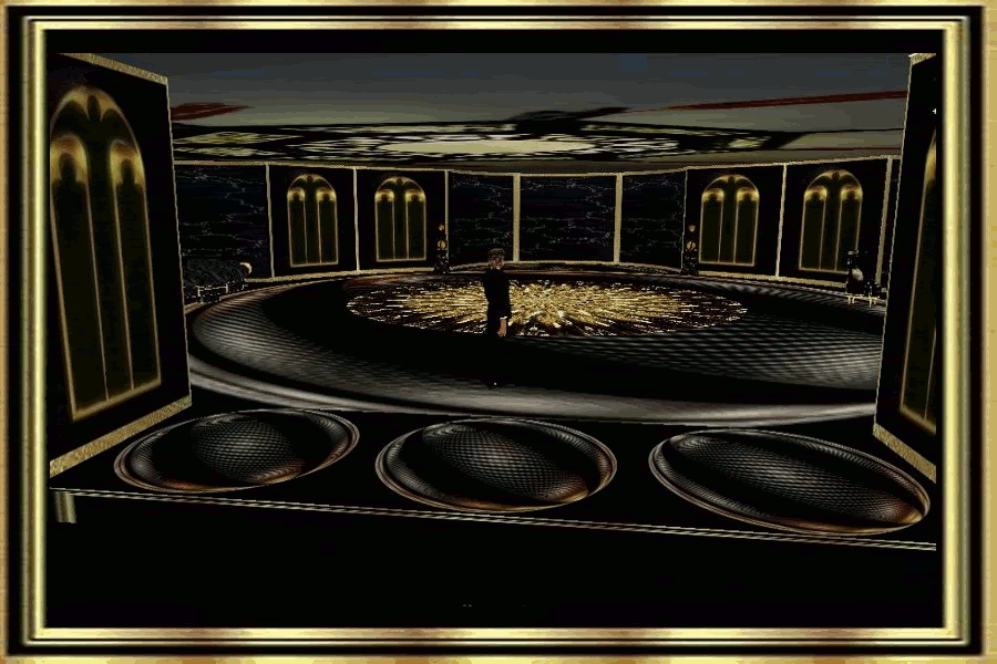Black and Gold Round Room