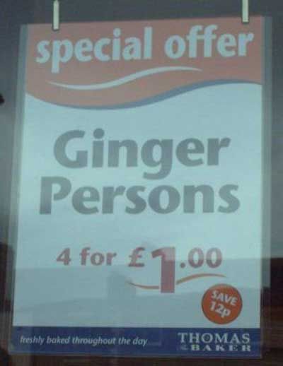 Ginger persons