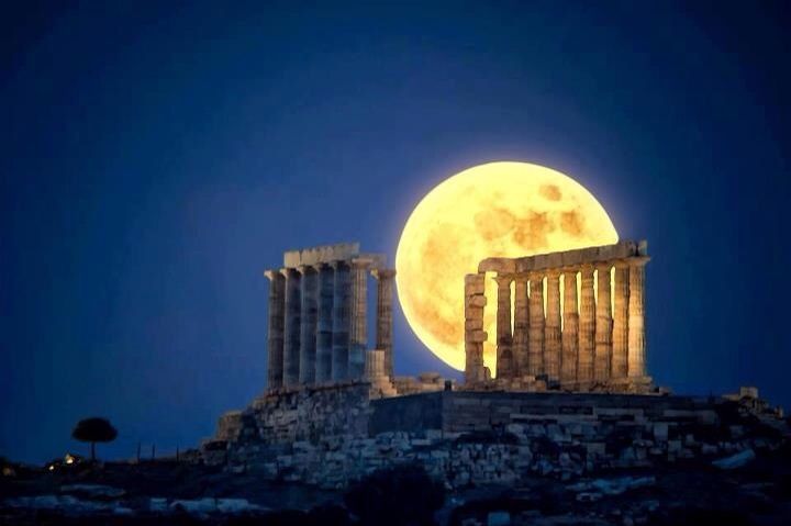 Full Moon over Greece Pictures, Images and Photos