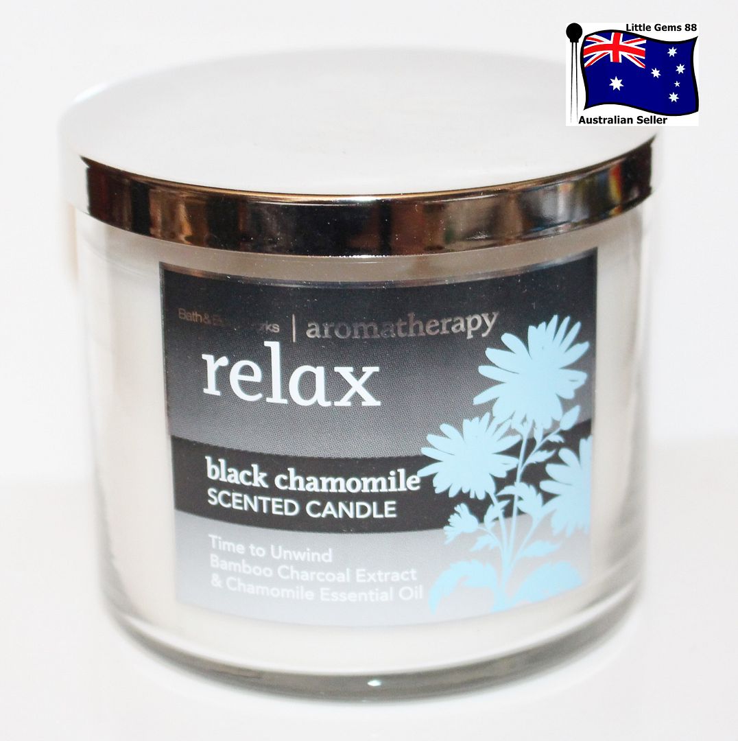 BATH & BODY WORKS * AROMATHERAPY Black Chamomile (Relax)3WICKS 14.5OZ