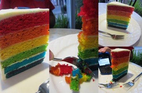 rainbow cake in a jar