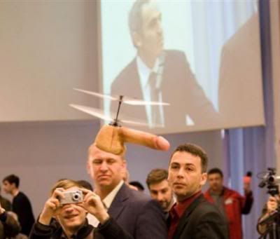 Flying Penis Attacking Chess Champion Garry Kasparov