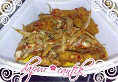 balado tempe dan ikan asin bulu ayam dapur cantik
