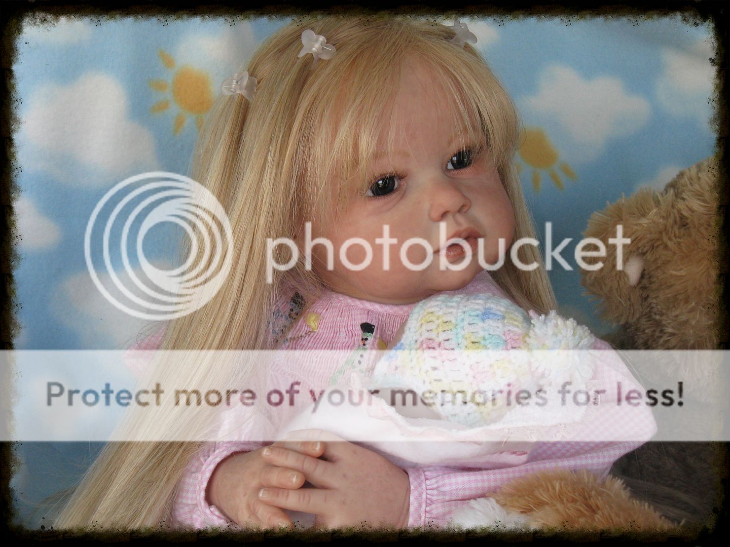 Reborn OOAK Lifelike Fake Baby Girl Toddler Ella Mae Jannie de Lange Human Hair