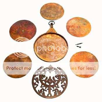   INDO PERSIAN ANTIQUATED BRASS FUNCTIONAL ISLAMIC ASTROLABE  