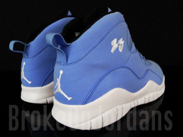   SAMPLE Retro 10 X PROMO sz 11 WHITE BLUE pantone pe quai 54 og  