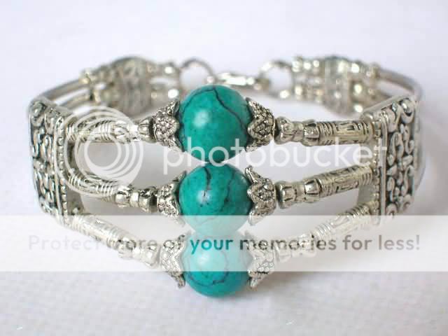 Tibet Silver Turquoise Bracelet  