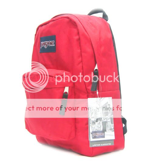 Jansport Superbreak RED TAPE Backpack School Bag Bookbag T501 5XP NEW 