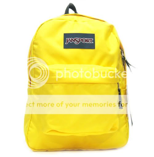 NEW Jansport Superbreak Super Break RACER YELLOW Backpack School Bag 