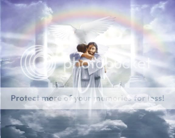 Jesus Christ Welcoming Home A Christian Into Heaven Pictures, Images ...